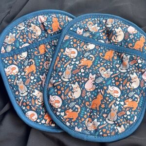 Cat Print Pot Holders